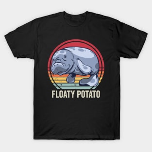 Funny Manatee Cute Floaty Potato T-Shirt